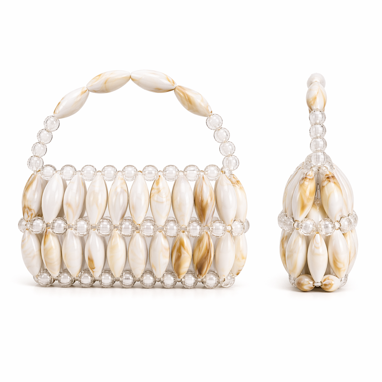 White Maira Champ Beaded Bag