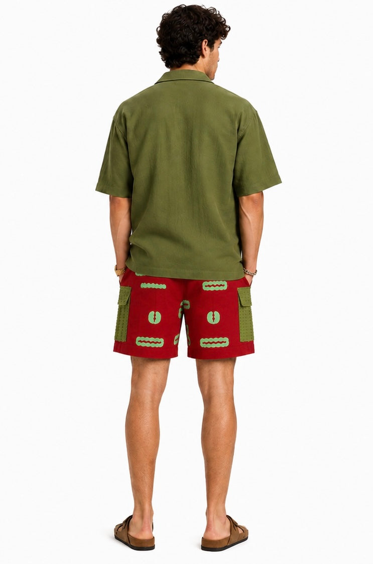 Classic Adire Tailored Shorts
